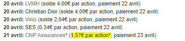 date de detachement 20 avril 2021