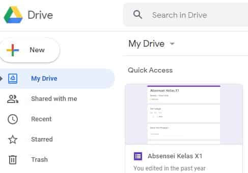Cara mengirim ke google drive