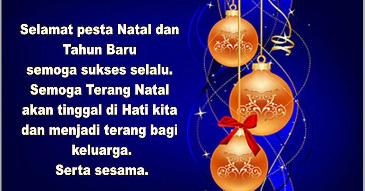 Contoh kartu ucapan selamat Hari Natal dan Tahun Baru terbaru