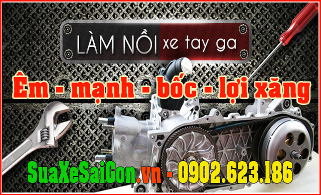 Chuyên làm nồi xe tay ga Vespa primavera uy tín TPHCM - Sửa xe Sài Gòn