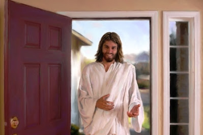 Jesus entrando na casa
