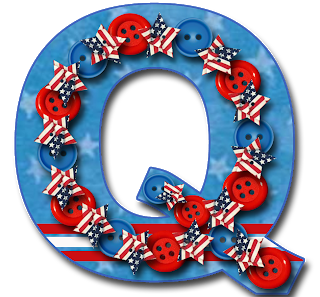 Abecedario con Botones y Banderas de USA. Alphabet with USA Flags and Buttons.