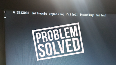 Initramfs unpacking failed: Decoding failed
