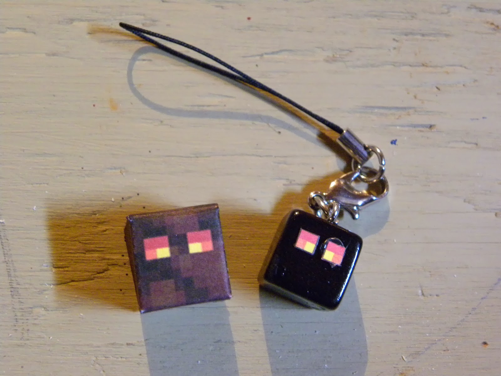 Easy Minecraft Magma Cube Keychain