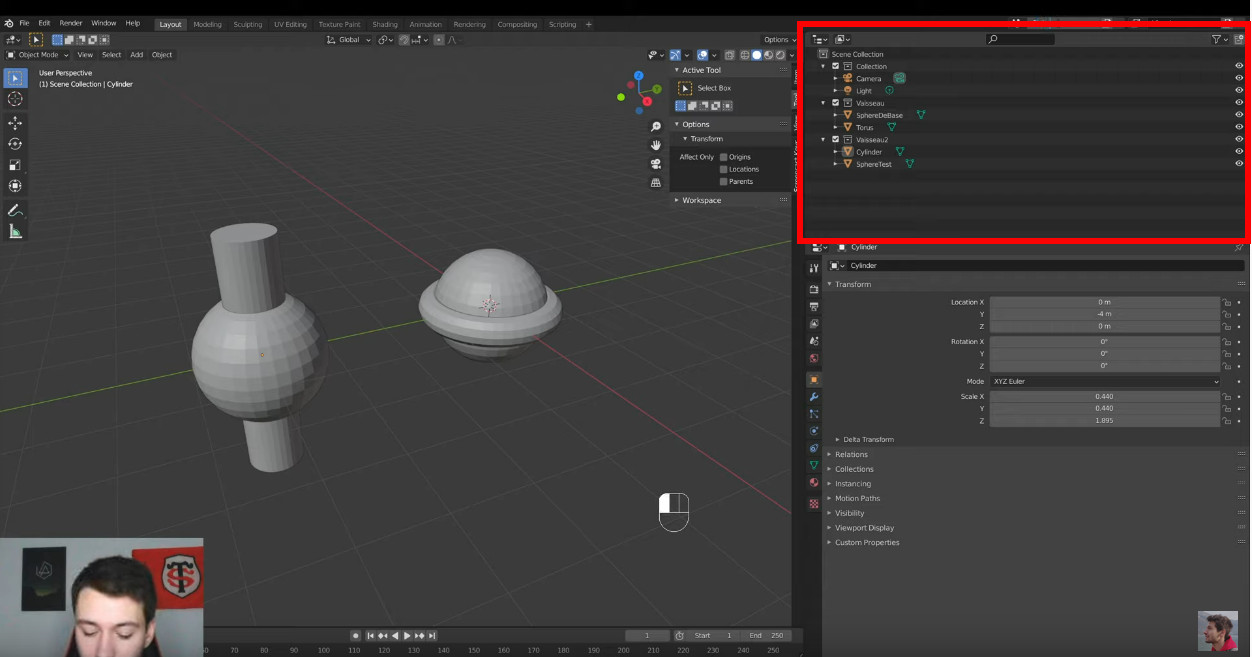 Blender4d L'Outliner et les Collections dans Blender 2.9x
