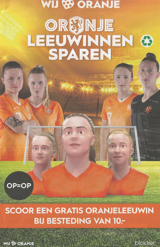 Afrika Afleiden hemel Football Cartophilic Info Exchange: Blokker (Netherlands) - Oranje  Leeuwinnen