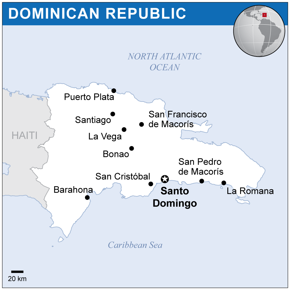 Geography Blog Map of Dominican Republic