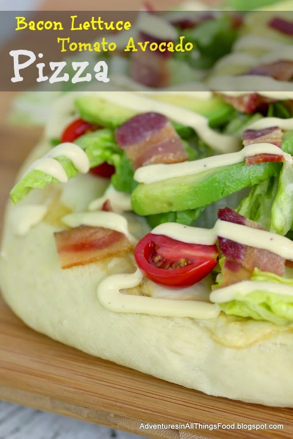 Adventures in all things food Bacon Lettuce Tomato Avocado Pizza