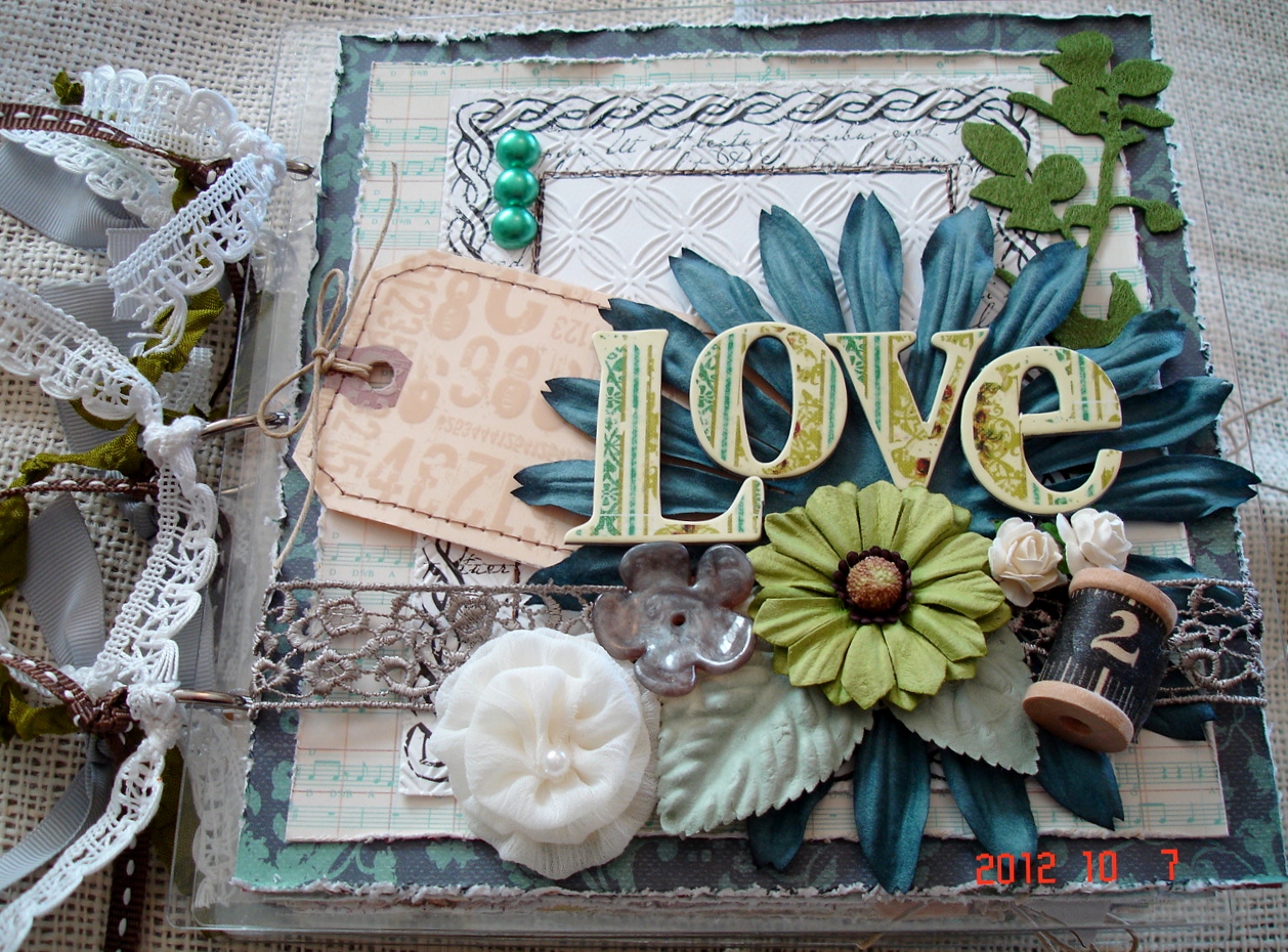 Scrapbooking by Phyllis Premade 8x8 Acrylic Scrapbook Album *Love*