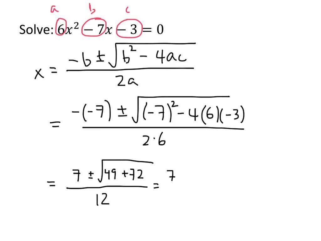 quadratic equations