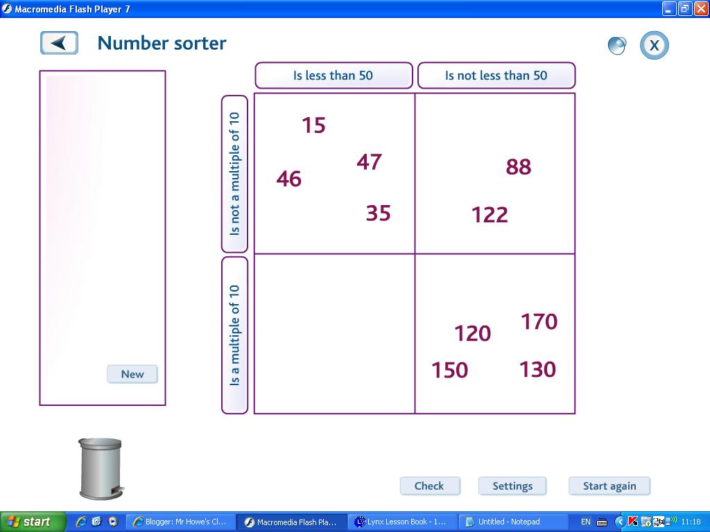 Mr Howe's Class: Maths: Carroll diagrams