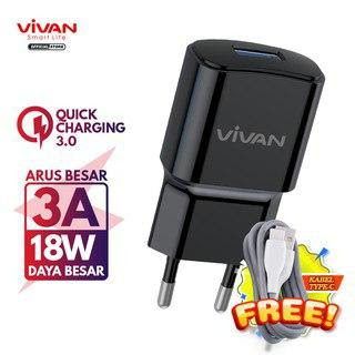 VIVAN Charger Original Power Oval 3.0 Quick Charging