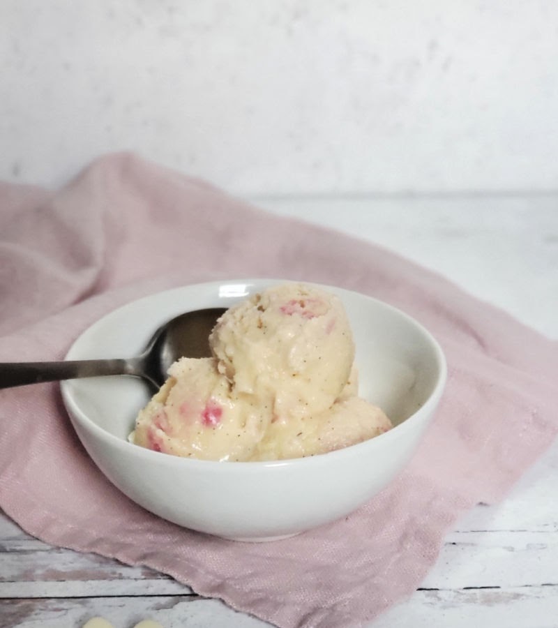 Raspberry White Chocolate Ice Cream