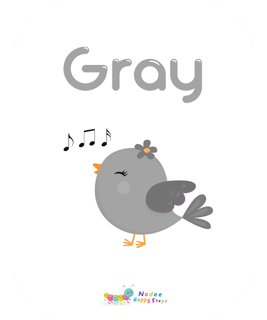 Gray Color - Colors Flashcards for Kids