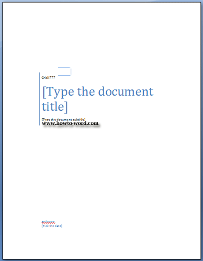 How to insert cover page in Microsoft Word | How to Word