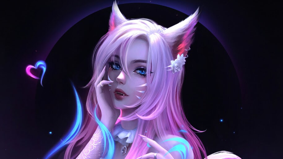 Ahri LoL Art League of 4K #2850a Wallpaper