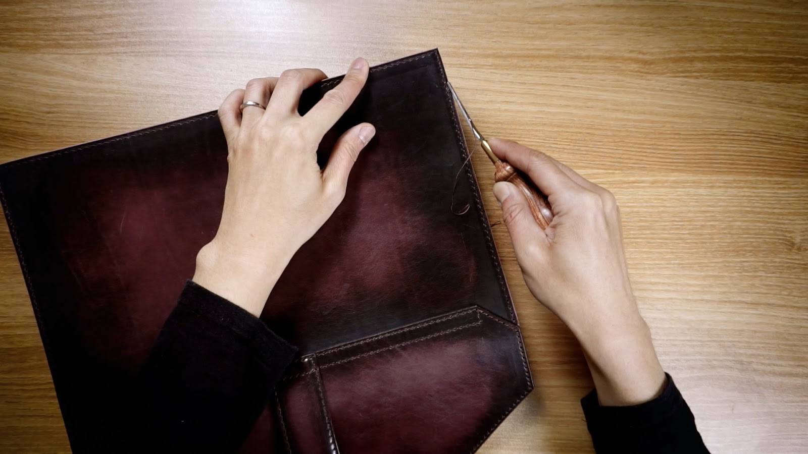 Making a Handmade Leather Briefcase