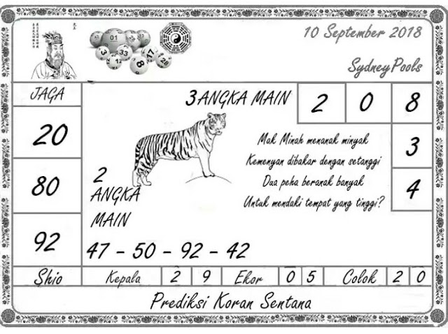 CODE SYAIR SYDNEY 10 SEPTEMBER 2018 PREDIKSI ANGKA JITU