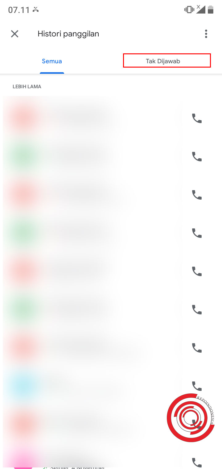 Cara Melihat Pemberitahuan Panggilan Tak Terjawab Secara