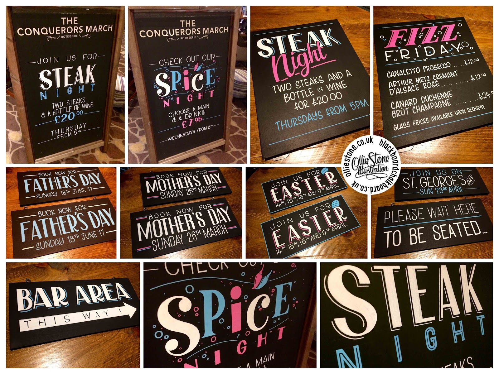 Chalkboard Artist by Ollie Stone Chalkboard and Mural Designer for hire!