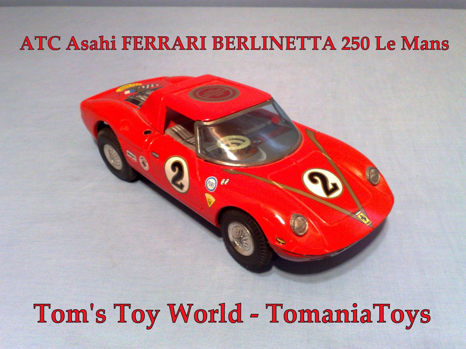 676 Made in Hongkong Neu/ Ovp ATC Asahi toy Ferrari No 