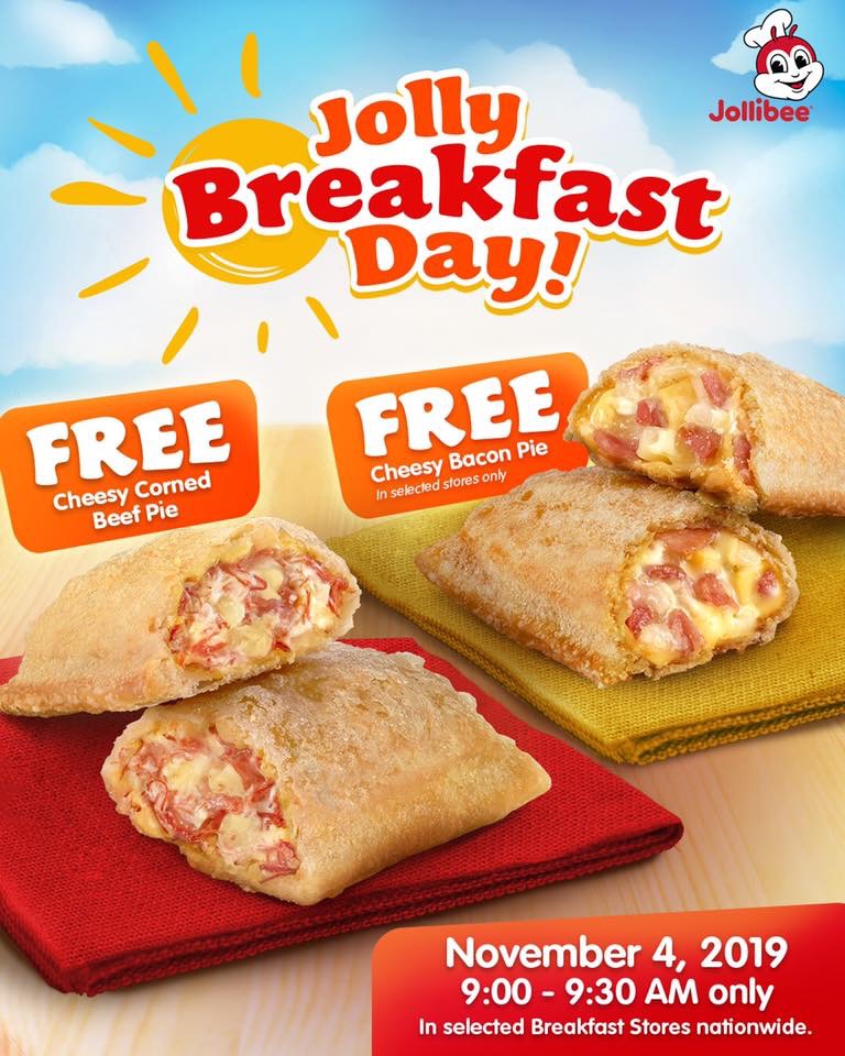 Manila Shopper: Jollibee Breakfast Day Promo: Nov 4 2019