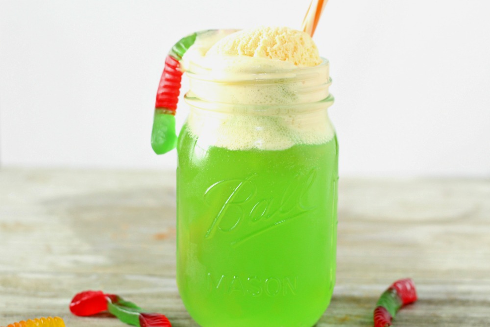 Creepy Halloween Witches Brew Party Float Drink Recipe