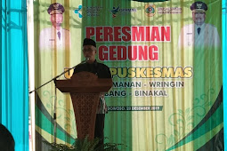 Bupati Bondowoso Resmikan Puskesmas di 5 Kencamatan