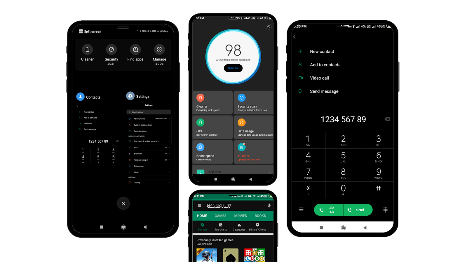 Stock Black Mode MIUI Theme for Xiaomi Mobile MIUI STUDIO