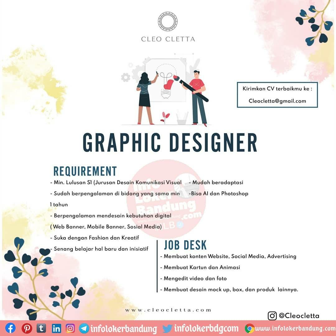 Lowongan Kerja Graphic Designer Cleo Cletta Bandung Oktober 2020
