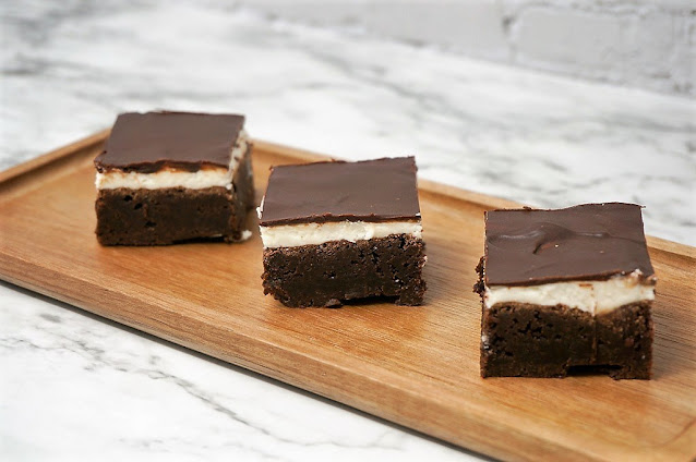 Holiday Layered Brownies with Frosting