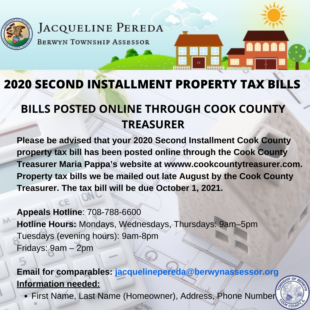 News Releases 2020 Second Installment Property Tax Bill Bills Posted