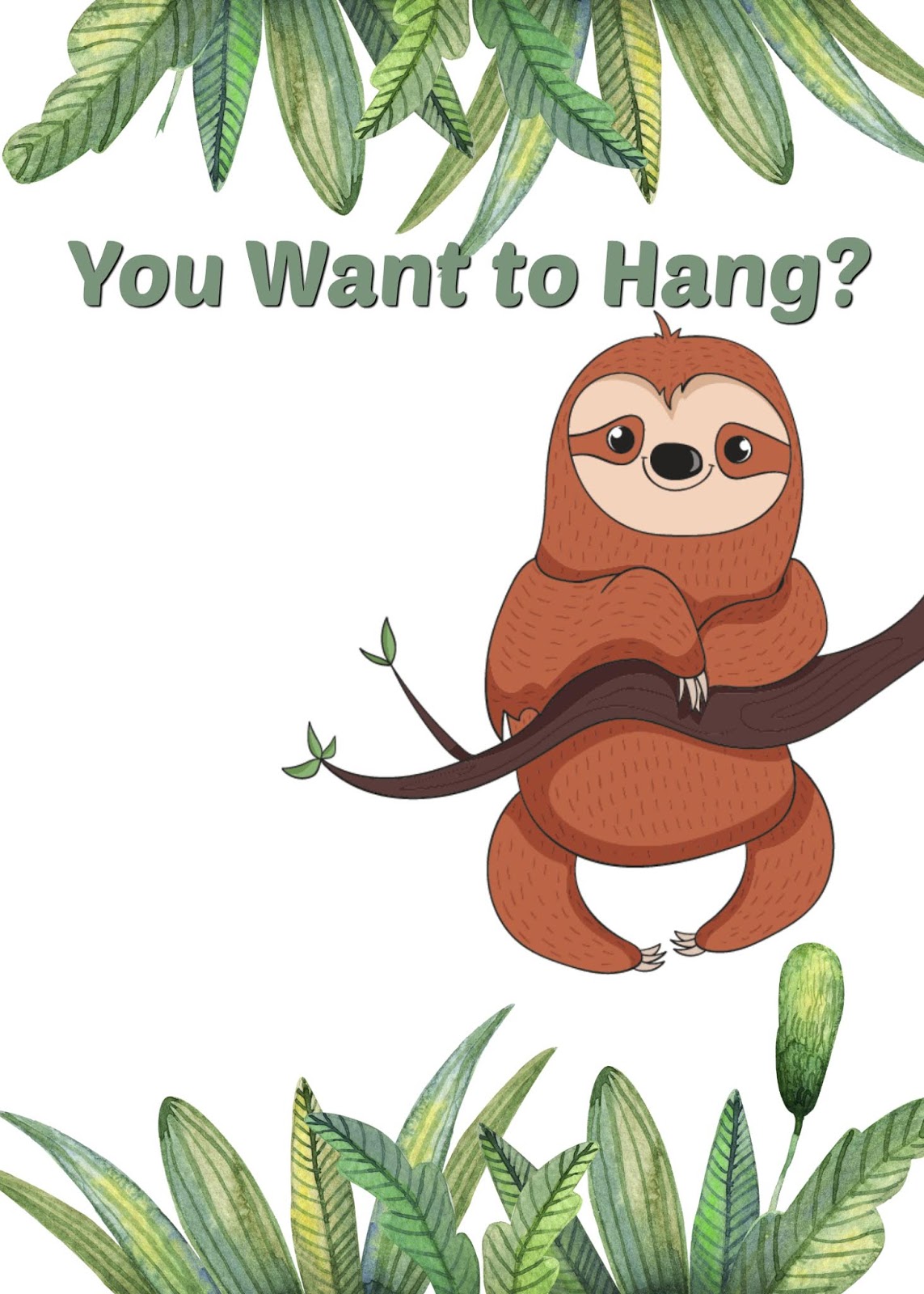 Musings of an Average Mom: Sloth Invitation