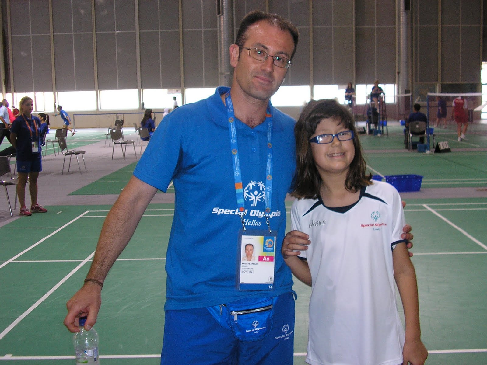 Με την Πρωταθλήτρια των S.O.Hellas Aντωνοπούλου Άννα το 2011 στούς 23 Παγκόσμιους Αγώνες.