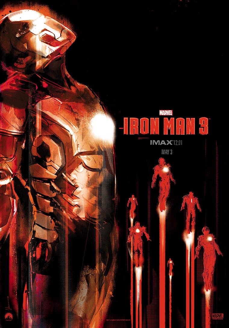 The Geeky Nerfherder Movie Poster Art 'Iron Man 3' (2013)