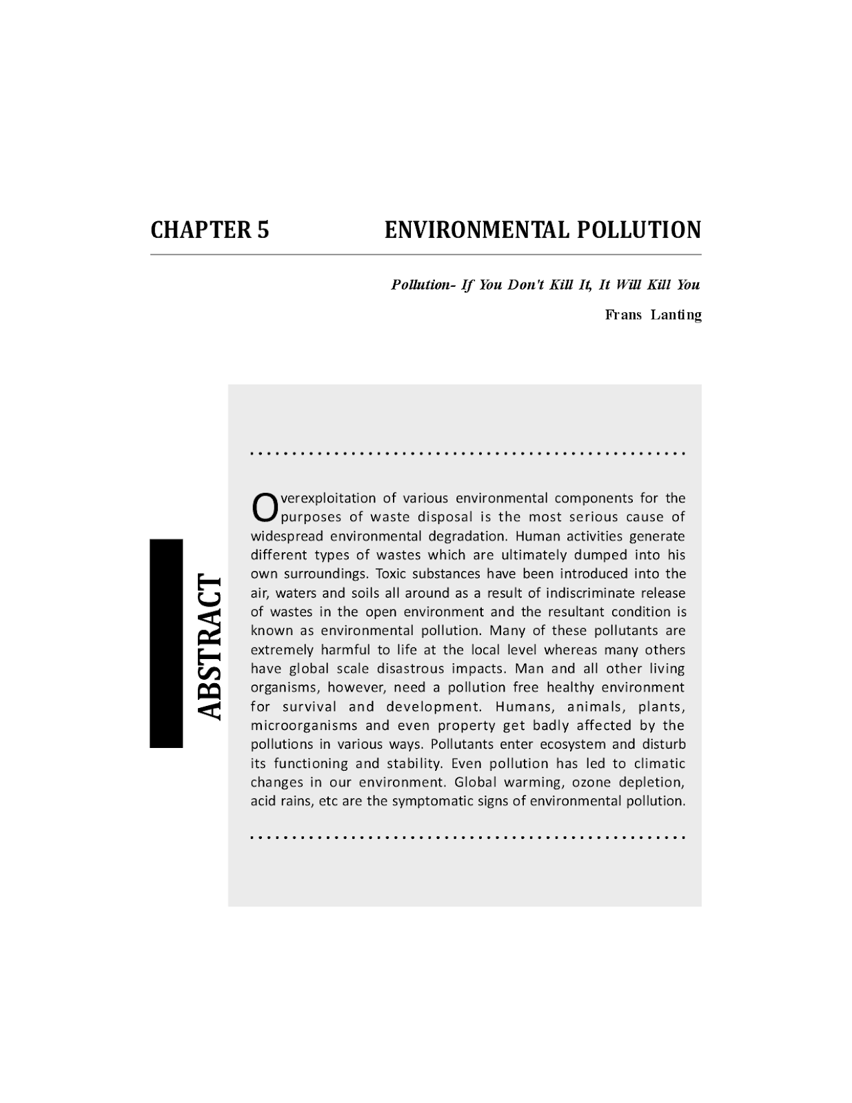 BASICS OF ENVIRONMENTAL SCIENCE
