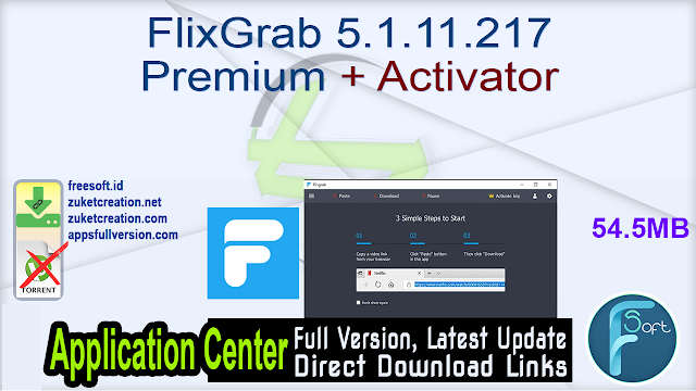 FlixGrab 5.1.11.217 Premium + Activator FlixGrab 5.1.11.217 Premium + Activator