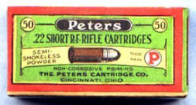 Peters Antique Ammo Box Smokeless .22