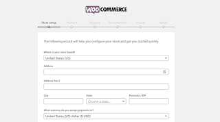El asistente de configuración de WooCommerce.