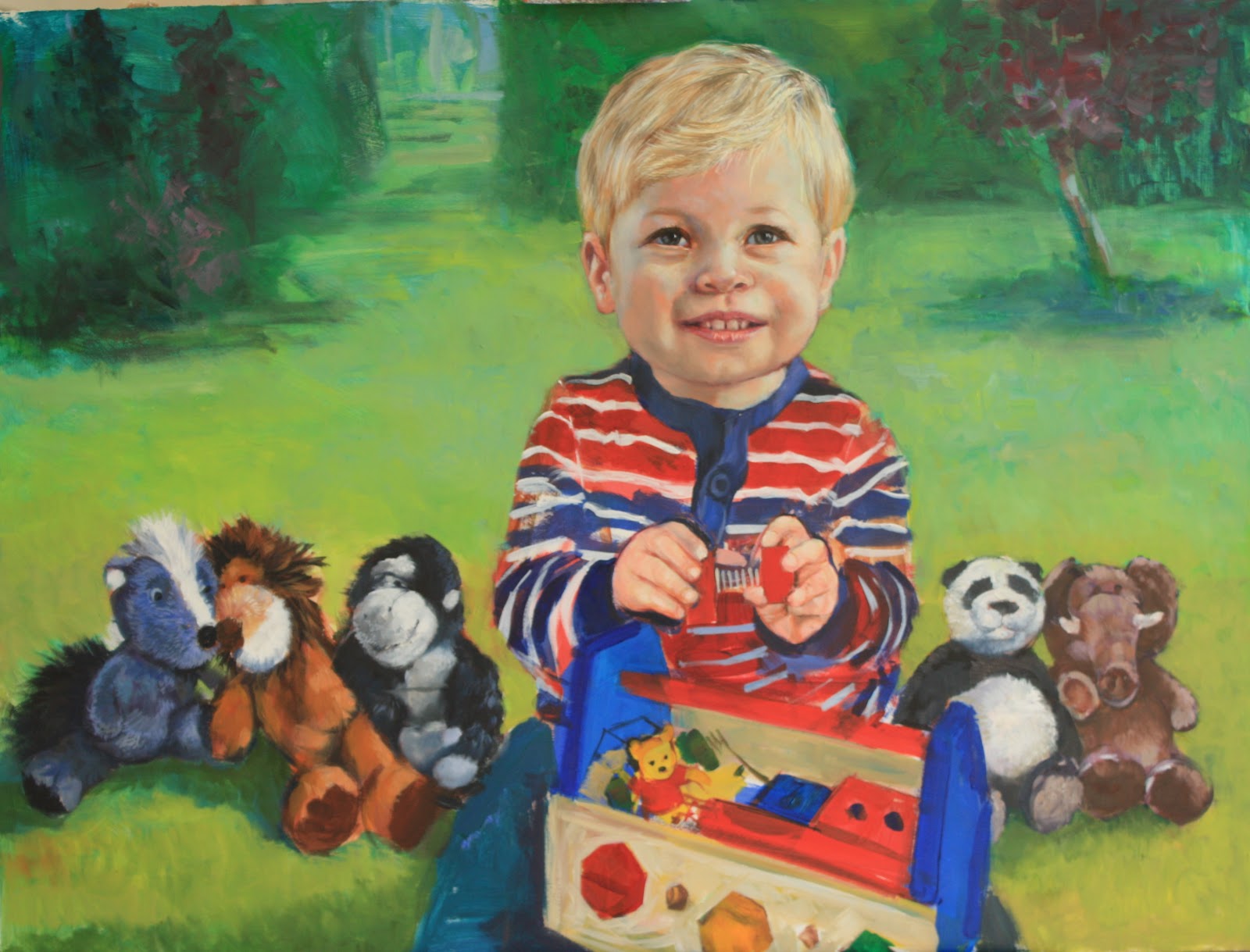 John Glover - artist: How to paint a young child and cuddly toys