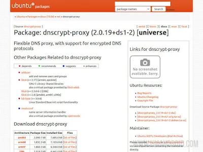 Paket deb instal DNSCrypt Ubuntu