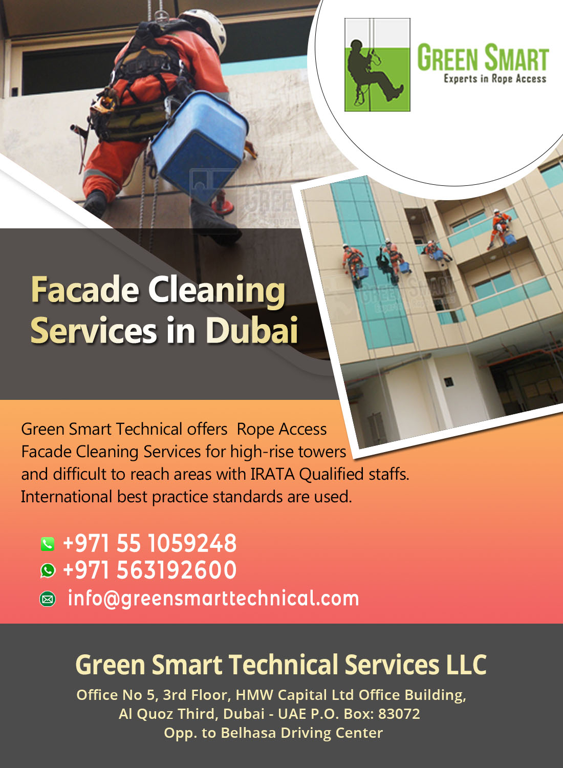 Quality High Rise Facade Cleaning in Dubai Rope Access Services Dubai