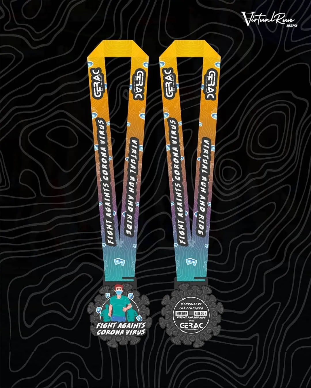 Medali 🔍 Virtual Run & Ride GERAC • 2021 Medali 🏅 Virtual Run & Ride GERAC • 2021