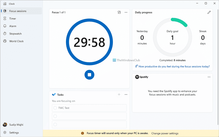 วิธีเปิดใช้งานและใช้ Focus Sessions ใน Windows 11