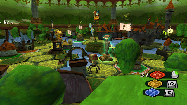 Screenshot of Fred Bonaparte level in Psychonauts