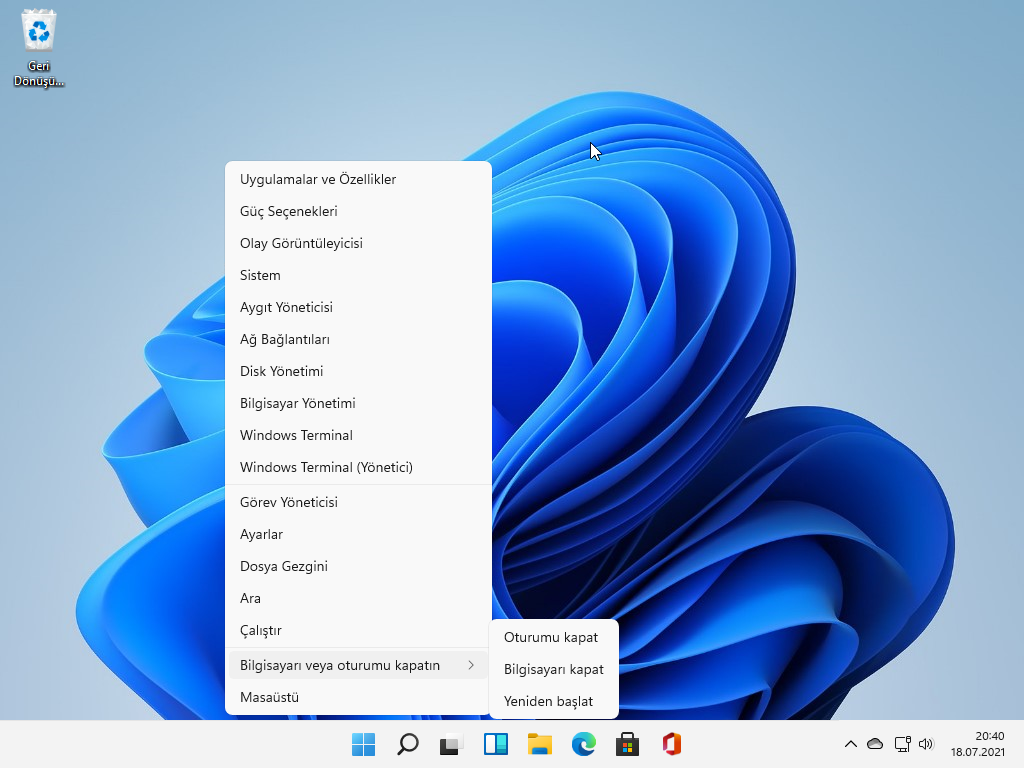 Windows 11 nasıl kapatılır veya yeniden başlatılır