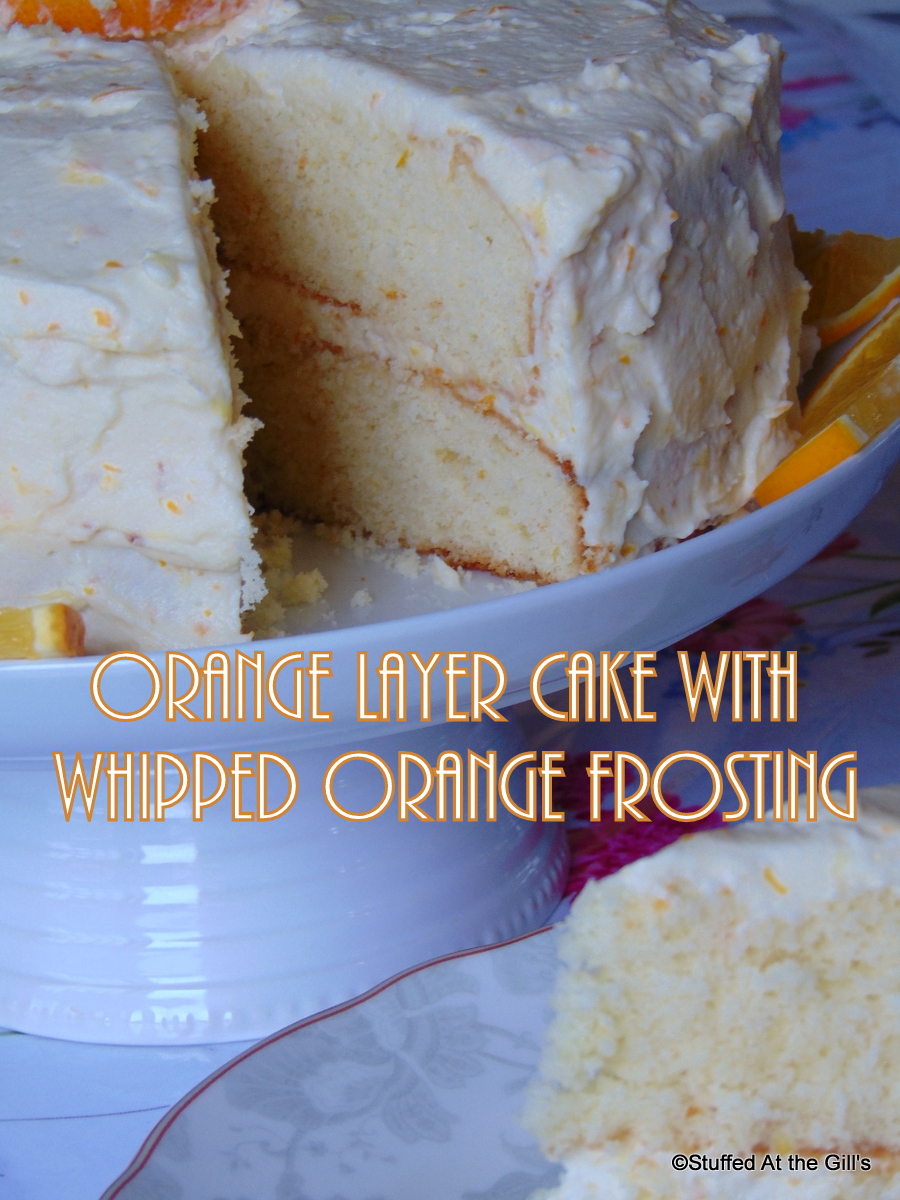 Orange Layer Cake with Whipped Orange Frosting