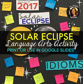 Solar Eclipse Activities https://www.teacherspayteachers.com/Product/Solar-Eclipse-2017-Activities-3339317