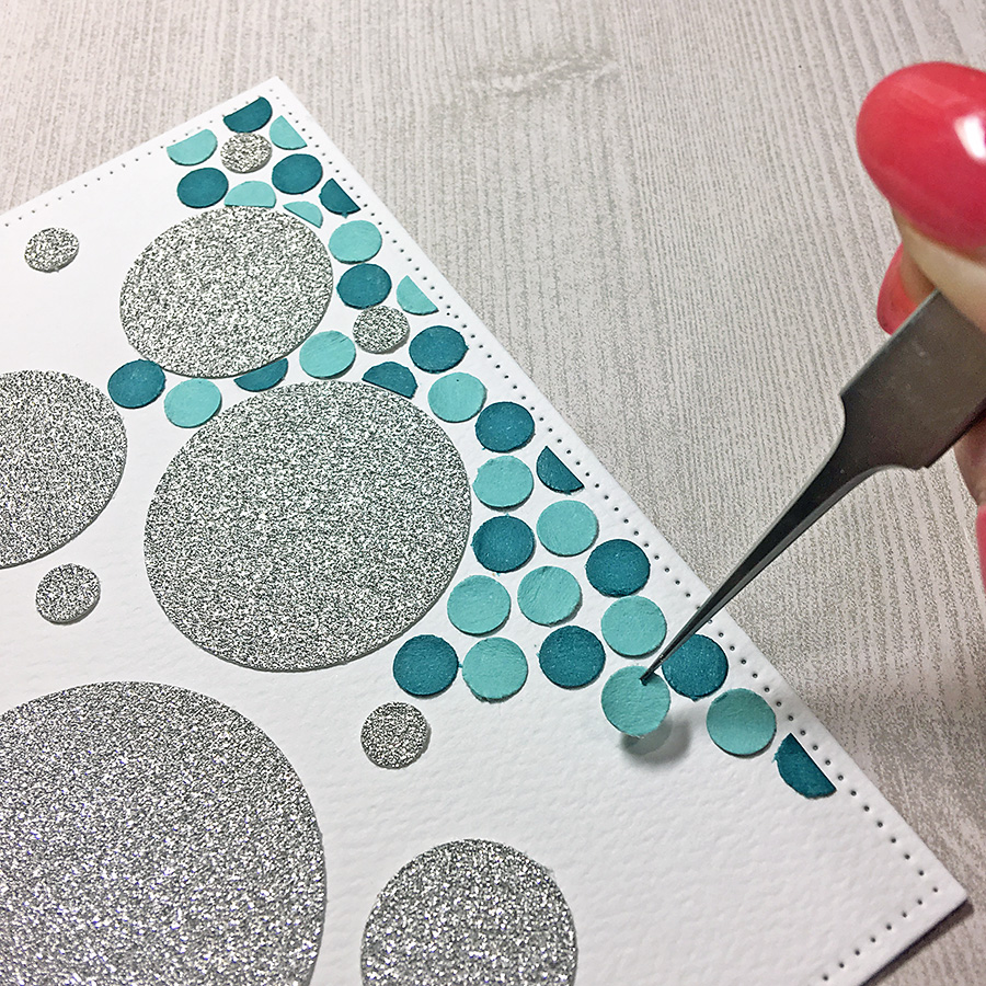 A Glittery Faux Mosaic Card