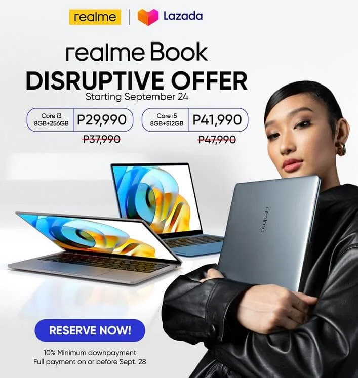 Experience maximum productivity in style with the realme Book; Yours starting at Php29,990